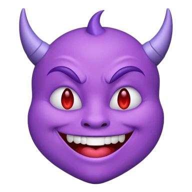 purple devil kiss emoji sticker