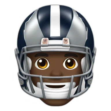 super bowl player head  sticker