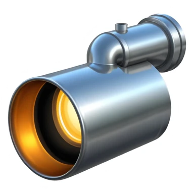 a steel shiny sewer pipe from which wastewater flows out sticker