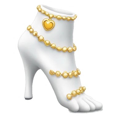 White  Foot jewlery  sticker