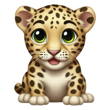 baby leopard sticker