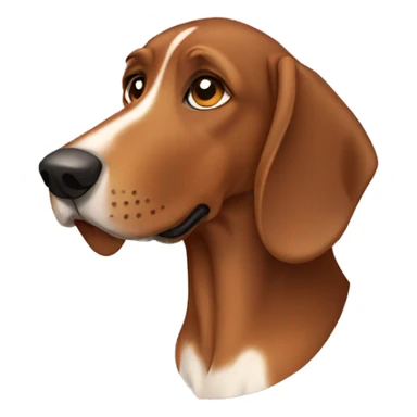 Brown hound dog sticker