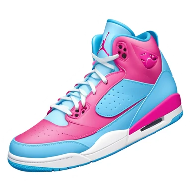 Hot pink and light blue air Jordan’s  sticker