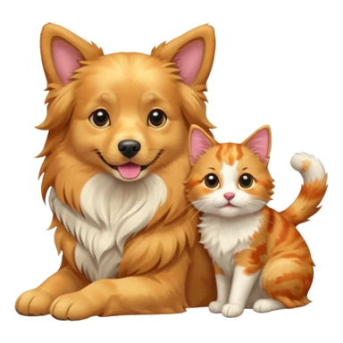 dog + cat sticker