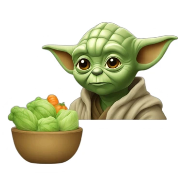 Yoda qui mange une carrote sticker