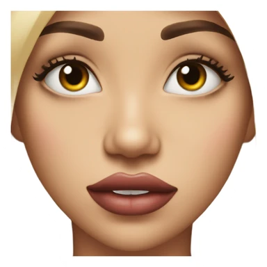 A girl with massive lips,really long eyelashes  sticker