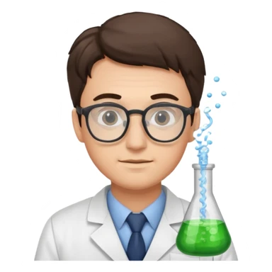 scientist professor young man  sticker