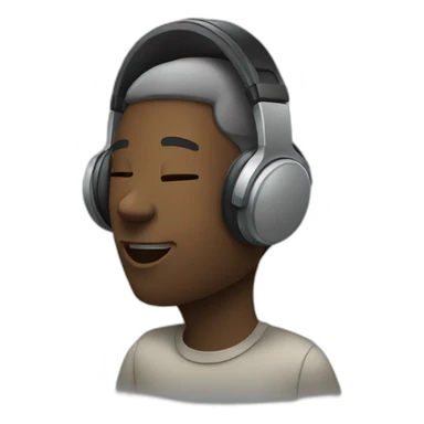 listening to music sticker