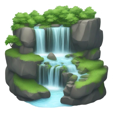 Waterfall in nature  sticker
