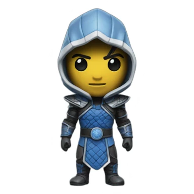 subzero mortal kombat figure sticker