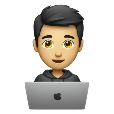 indonesian tech guy in a laptop sticker