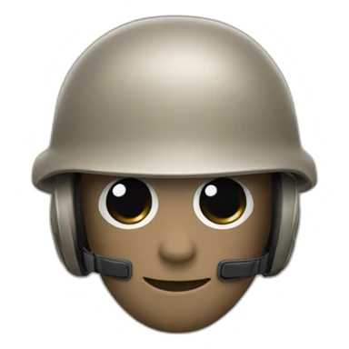 Taupe animal avec un casque de soldat sticker