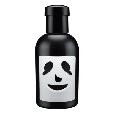 smiling perfume face with black cap sticker