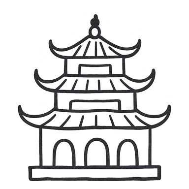 chinese temple sticker