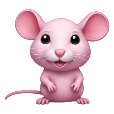 Pink rat  sticker