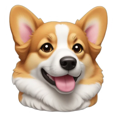 corgi rose sticker