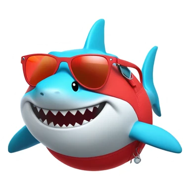 Lifeguard furry shark sticker