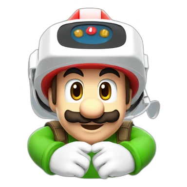 super mario with vr headset sticker