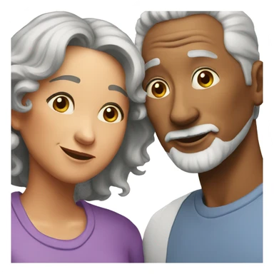 oldie couple sticker