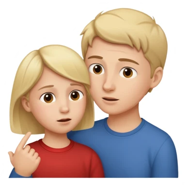 A boy showing right cheek to her mother asking for a gentle playful slap sticker