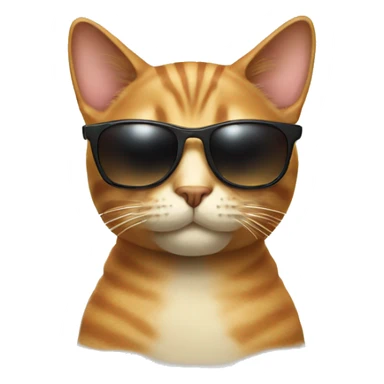 Cat with sunglasses sticker