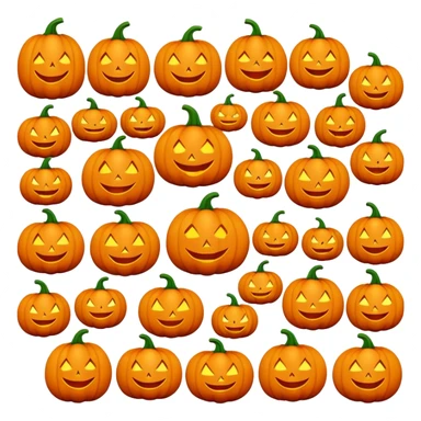 i need a pumpking emoji in the style of apple  sticker