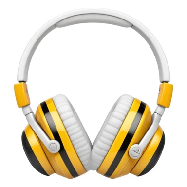 white jbl headphones with a honey bee sticker