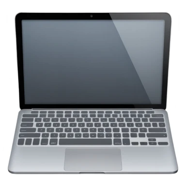 Laptop back with gray keyboard  sticker