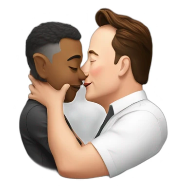 Modi ji kissing Elon musk sticker