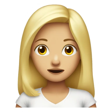 confused blonde girl sticker