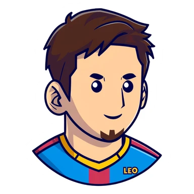 Leo Messi face sticker