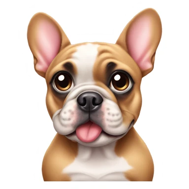 frenchie with puppy eyes and begging for a treat on valentines day  sticker