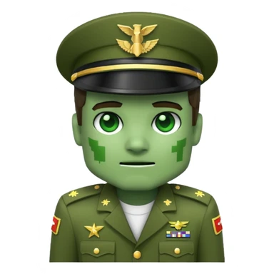 A Minecraft creeper from the military sticker