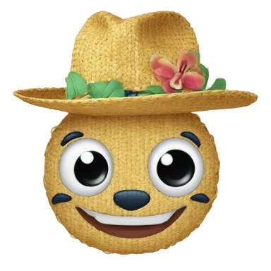 Stitch avec un chapeau de paille et une cicatrice sous l’oeil sticker