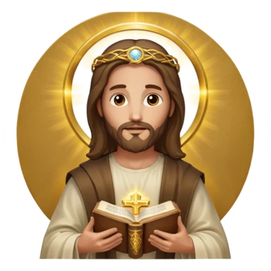 Jesus with Glowing bible circle avatar sticker