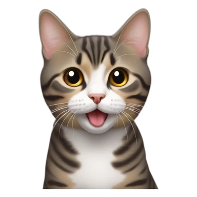 British short hair face sticks out tongue sticker