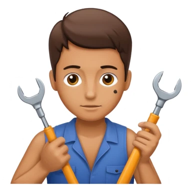 person Repairing a tool sticker