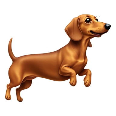 Weiner dog jumping over another weiner dog  sticker
