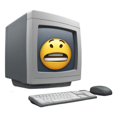 Emoji of a desktop computer with Python code on the screen ￼ sticker