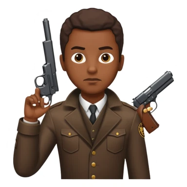 Black guy gun pointed at him sticker