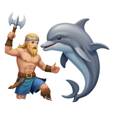 Dolphin killing viking sticker
