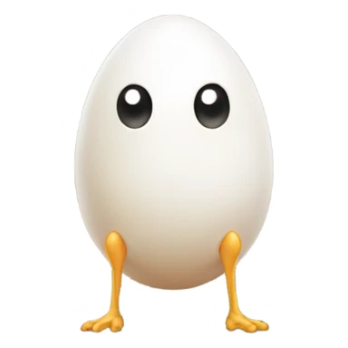 Egg with legs sticker
