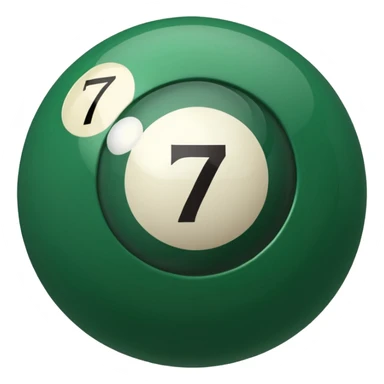 green billiard ball 7 number  sticker