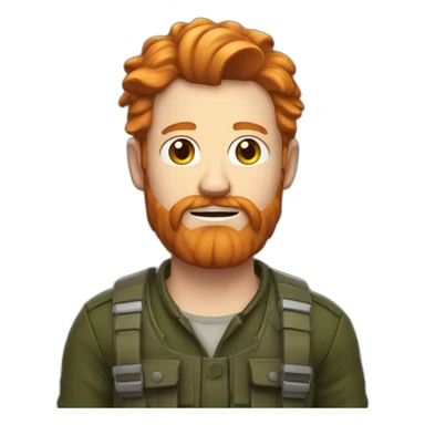 a ginger man with beard bad at video games sticker
