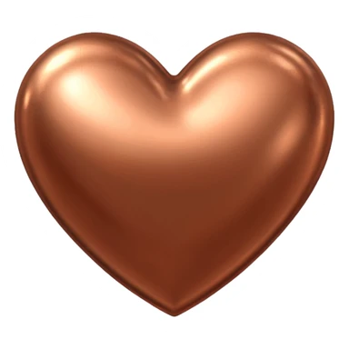 copper heart emoji sticker