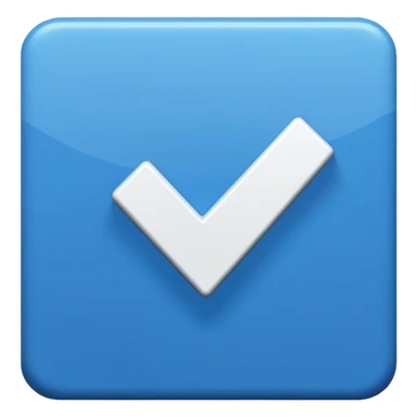 I want a blue background and a white checkmark inside it emoji which I will call the "Fake Roblox Verified Badge Emoji" and the blue background should be square and it should be the "🟦" emoji being the background sticker