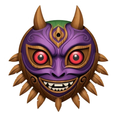majoras mask mixed with the questioning face sticker