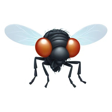 A fly with a mic, like a podcaster sticker