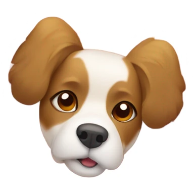 dog among the leaves sticker