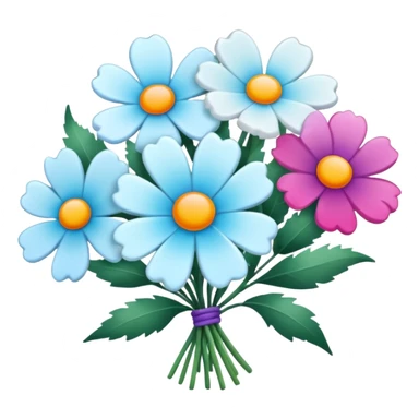 artic flowers bouquet   sticker